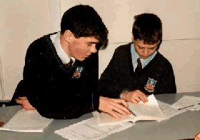 students working together